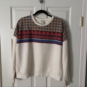 Tribal print sweater